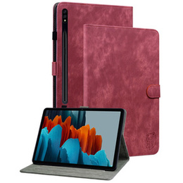 Obal na mobil pre Samsung Galaxy Tab S9, Wallet Pen Slot, červené
