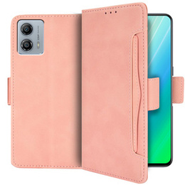 Klapkové puzdro pre Motorola Moto G73 5G, Card Slot, ružové