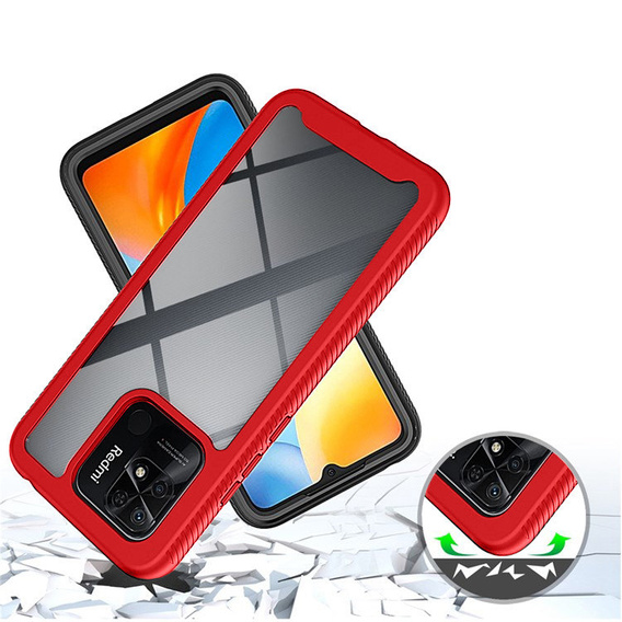 Puzdro pre Xiaomi Redmi 10C, Shockproof, s fóliou, modré