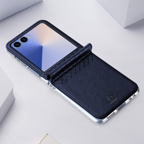 Puzdro Dux Ducis pre Samsung Galaxy Z Flip7 5G, Bril, modré