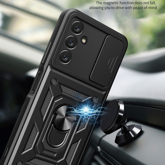Obal na mobil pre Samsung Galaxy A14 4G/5G, CamShield Slide, čierne