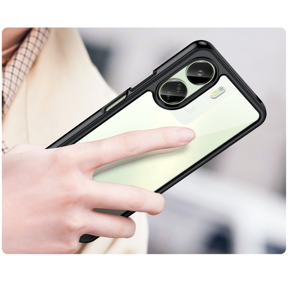 Obal na mobil pre Xiaomi Redmi 13C / Poco C65, Fusion Hybrid, transparentné / čierne