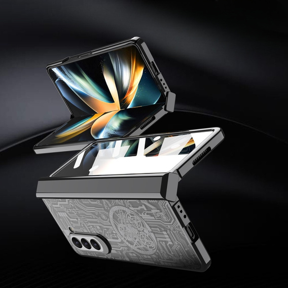 Puzdro pre Samsung Galaxy Z Fold 5 5G, Mechanical Legend, čierne