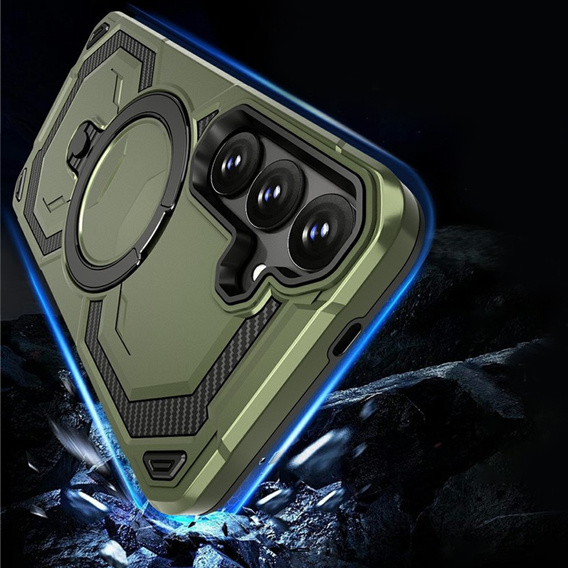 Magnetické puzdro s podstavcom pre Samsung Galaxy A57 5G, zelené