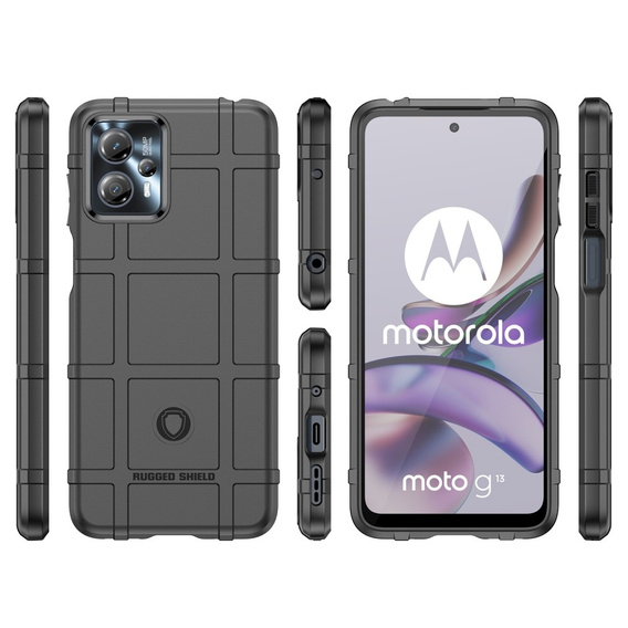 Obal na mobil pre Motorola Moto G13 / G23, Rugged Shield, čierne