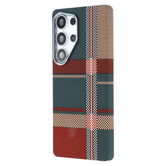 Puzdro pre Samsung Galaxy S25 Ultra, Carbon Fiber MagSafe, červená / zelená