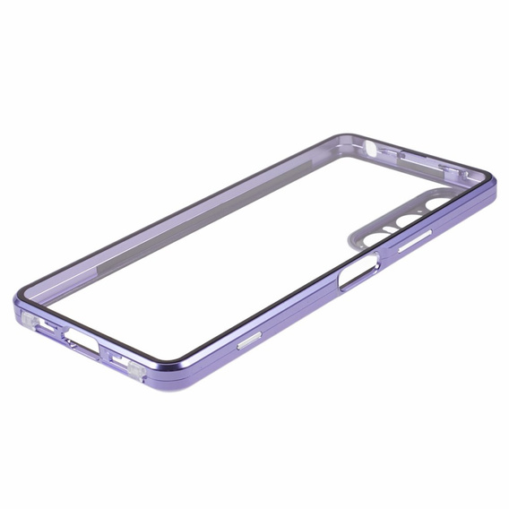 Puzdro pre Sony Xperia 1 V, Magnetic Dual Glass, fialové