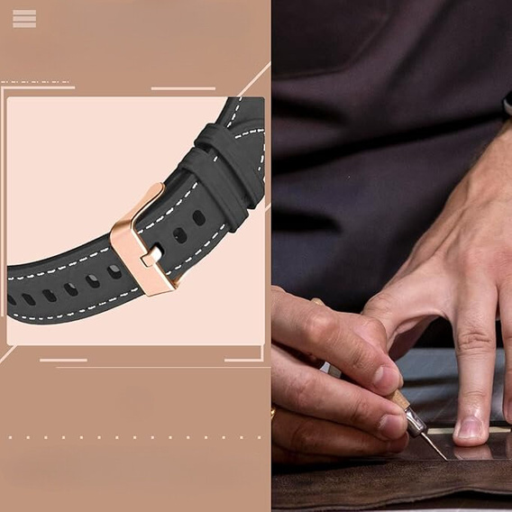 Univerzálny kožený remienok 20 mm, čierny