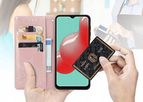 Klapkové puzdro pre Samsung Galaxy M52 5G, Mandala, ružové
