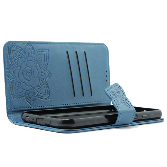 Klapkové puzdro pre Xiaomi Poco X6 5G, Butterfly, modré