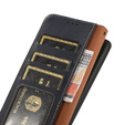 KHAZNEH RFID puzdro pre Samsung Galaxy A35 5G, Litchi Texture, modré