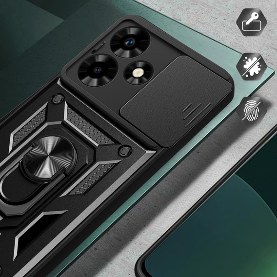 Obal na mobil pre Infinix Hot 30, CamShield Slide, čierne