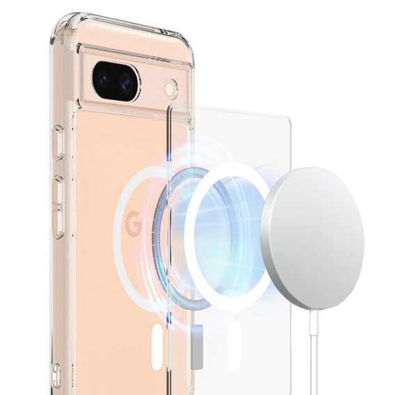 Puzdro pre Google Pixel 8A, Fusion Hybrid, pre MagSafe, priehľadné