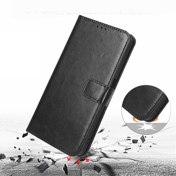 Klapkové puzdro pre Oppo A5 5G / A5m, Crazy Horse Wallet, čierne