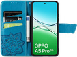 Klapkové puzdro pre Oppo A5 Pro 5G, Butterfly, modré