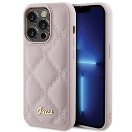 Puzdro Guess s prešívaným kovovým logom pre iPhone 15 Pro