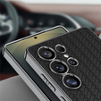 Puzdro pre Samsung Galaxy S25 Ultra, GKK Woven Leather, čierne