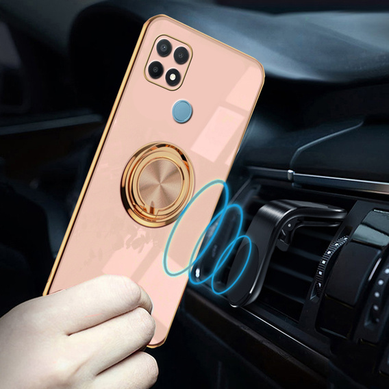 Obal na mobil pre Oppo A15 / A15s, Electro Ring, ružové