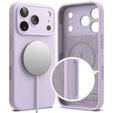 Puzdro Ringke pre iPhone 17 Pro Max, silikónové magnetické puzdro MagSafe, svetlo fialové