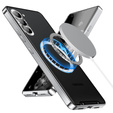 Ochranné puzdro na fotoaparát pre Samsung Galaxy S23 Plus, CamShield MagSafe, priehľadný / strieborný