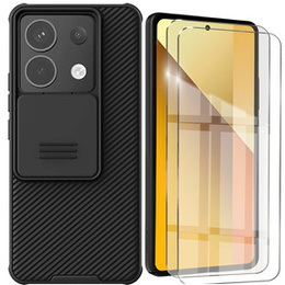 Puzdro pre Xiaomi Redmi Note 13 Pro 5G / Poco X6 5G, pancierované Nillkin, CamShield Pro, čierne
