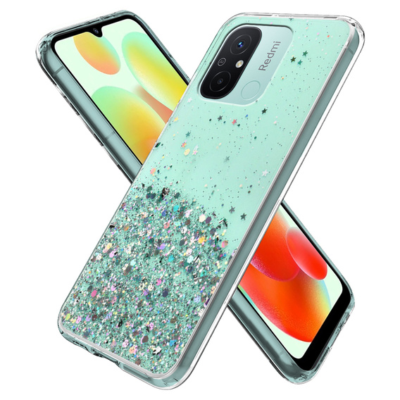 Obal na mobil pre Xiaomi Redmi 12C, Glittery, zelený