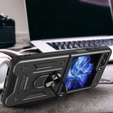 Pancierované obal na mobil pre Samsung Galaxy Z Flip5 5G, Nox Case Ring, čierne