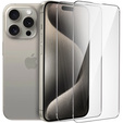 2x tvrdené sklo pre iPhone 15 Pro Max, ERBORD 9H Hard Glass na displeji