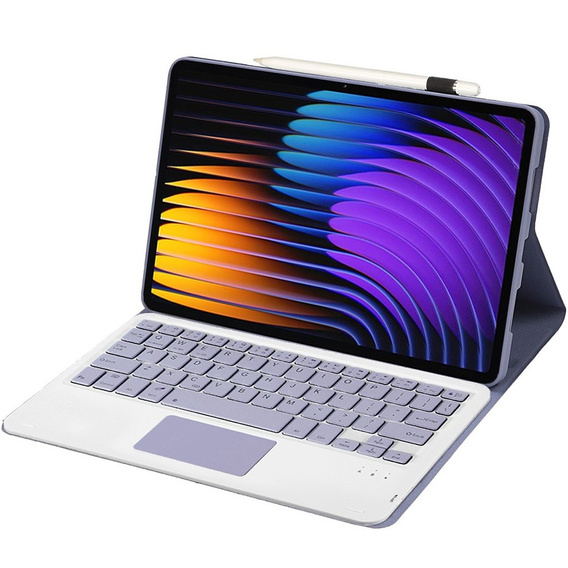 Puzdro s klávesnicou pre Xiaomi Pad 7 / 7 Pro, TouchPad, fialové