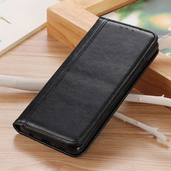 Obal na mobil pre Xiaomi 13T / 13T Pro, Wallet Litchi Leather, čierne