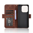 Klapkové puzdro pre Xiaomi Redmi Note 14 4G, Card Slot, hnedé