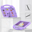 Detské puzdro pre Samsung Galaxy Tab S6 Lite 10.4 2020/2022 / Tab A7 2020 T500 / T505 / Tab S6 T860/T865, Cute Patterns, so stojanom, fialové