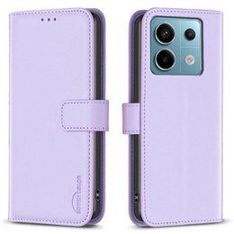Klapkové puzdro pre Xiaomi Redmi Note 13 Pro 4G / Xiaomi Redmi Note 14S / Xiaomi Poco M6 Pro 4G, BINFEN Wallet, fialové