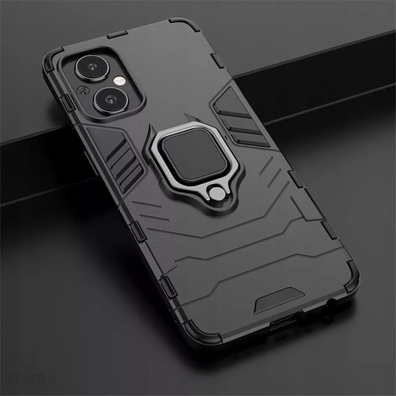 Obal na mobil pre Oppo Reno7 Lite, Kickstand Ring, čierne