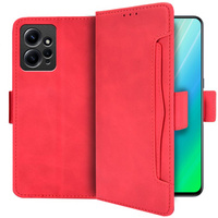 Klapkové puzdro pre Xiaomi Redmi Note 12 4G, Card Slot, červené