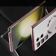 Puzdro pre Samsung Galaxy S24 Ultra, Electro MagSafe, ružové rose gold+ Plné lepidlo keramické sklo
