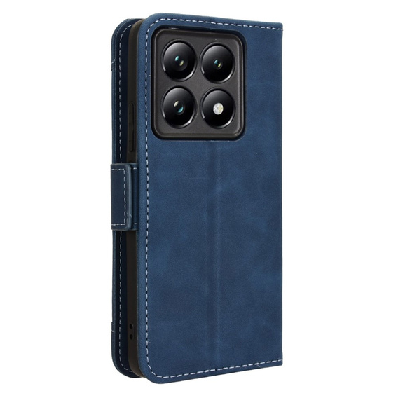 Klapkové puzdro pre Xiaomi 14T Pro, Card Slot, tmavomodré