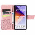 Klapkové puzdro pre Infinix Note 40 Pro Plus, Butterfly, ružové rose gold