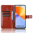 Klapkové puzdro pre Infinix Note 30, Crazy Horse Wallet, hnedé