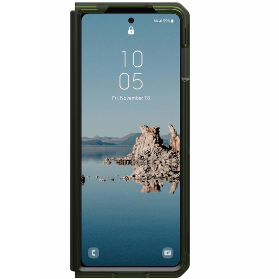 Urban Armor Gear Obal na mobil pre Galaxy Z Fold 5 5G, Plyo MagSafe, transparentné / zelené