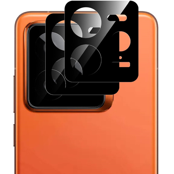 2x Tvrdené sklo na fotoaparát pre Realme GT 7 Pro, čierne