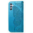 Klapkové puzdro pre Samsung Galaxy A17 5G, peňaženka, Butterfly, modré