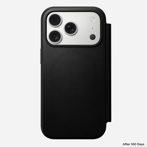 Puzdro Nomad pre iPhone 17 Pro, Modern Leather Folio, čierne