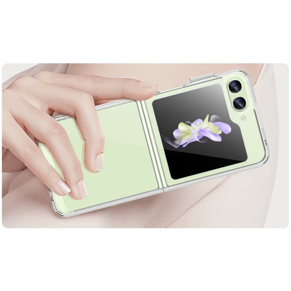 Obal na mobil pre Samsung Galaxy Z Flip 5 5G, Fusion Hybrid, priehľadné