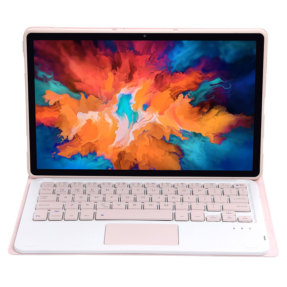 Puzdro + klávesnica Lenovo Tab P11 J606F / Tab P11 5G, TouchPad Keyboard, ružové rose gold
