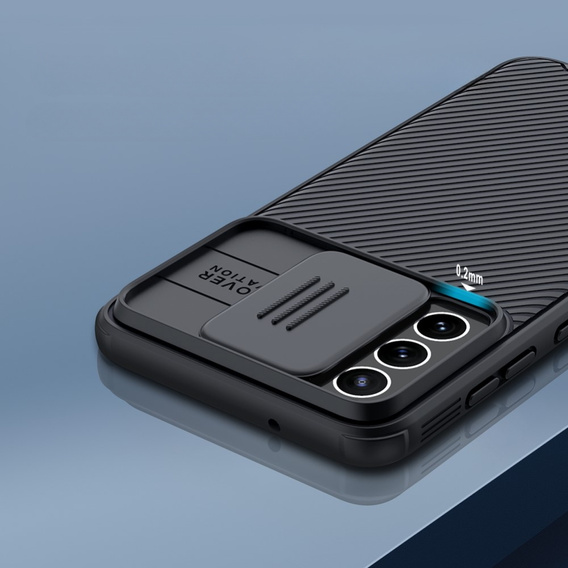 Puzdro pre Samsung Galaxy S21 FE, pancierované Nillkin, CamShield Pro, čierne