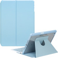 Puzdro s klávesnicou pre iPad 11" 2025 A16 (11 gen.) / iPad 10.9" 2022 (10 gen.), Rotary 360° Leather, svetlomodré