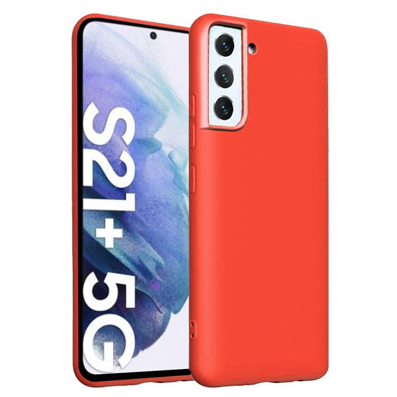 Obal na mobil pre Samsung Galaxy S21+ Plus, Silicone Lite, červené