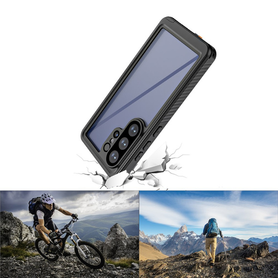 Puzdro Samsung Galaxy S26 Ultra, vodotesné podľa IP68 Redpepper, čierne