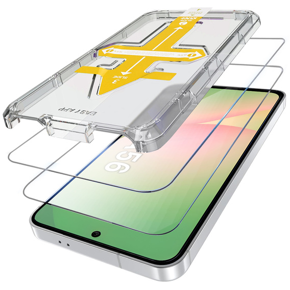 2x tvrdené sklo pre Samsung Galaxy S25 Edge, ERBORD Easy App Full Screen Protector